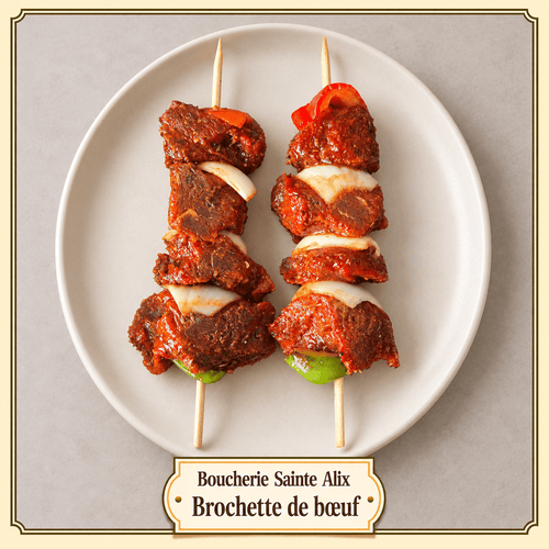 Brochette de bœuf / Rundsbrochette - Boucherie Sainte Alix